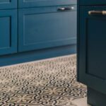 Pavimento cocina de mosaico, estilo nórdico