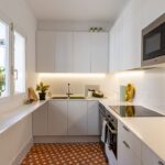 Reforma de una cocina con pavimiento hidraulico recuperado